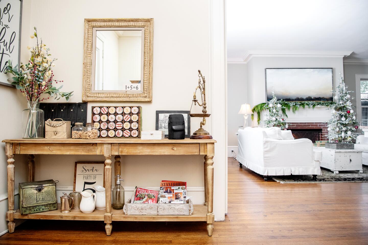 The entryway of the South Pasadena home, which Saeta and her husband bought from his parents.