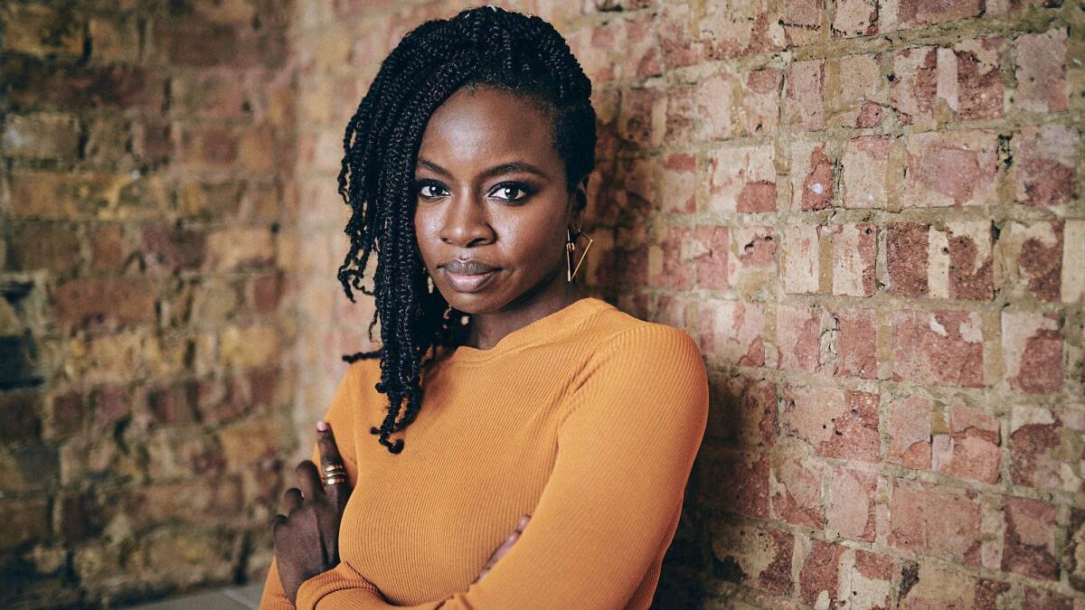 Playwright Danai Gurira, photographed at the Young Vic Theatre in London, where "The Convert" is running.