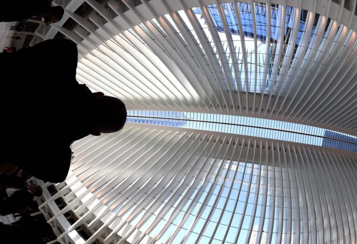 The first portion of Santiago Calatrava's World Trade Center Transportation Hub, known as the Oculus, in New York opened to the public March 3.