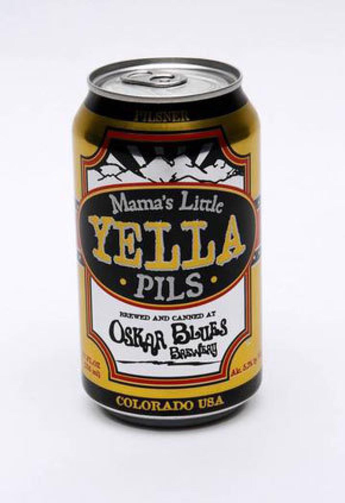 Oskar Blues Brewery's Mama's Little Yella Pils.