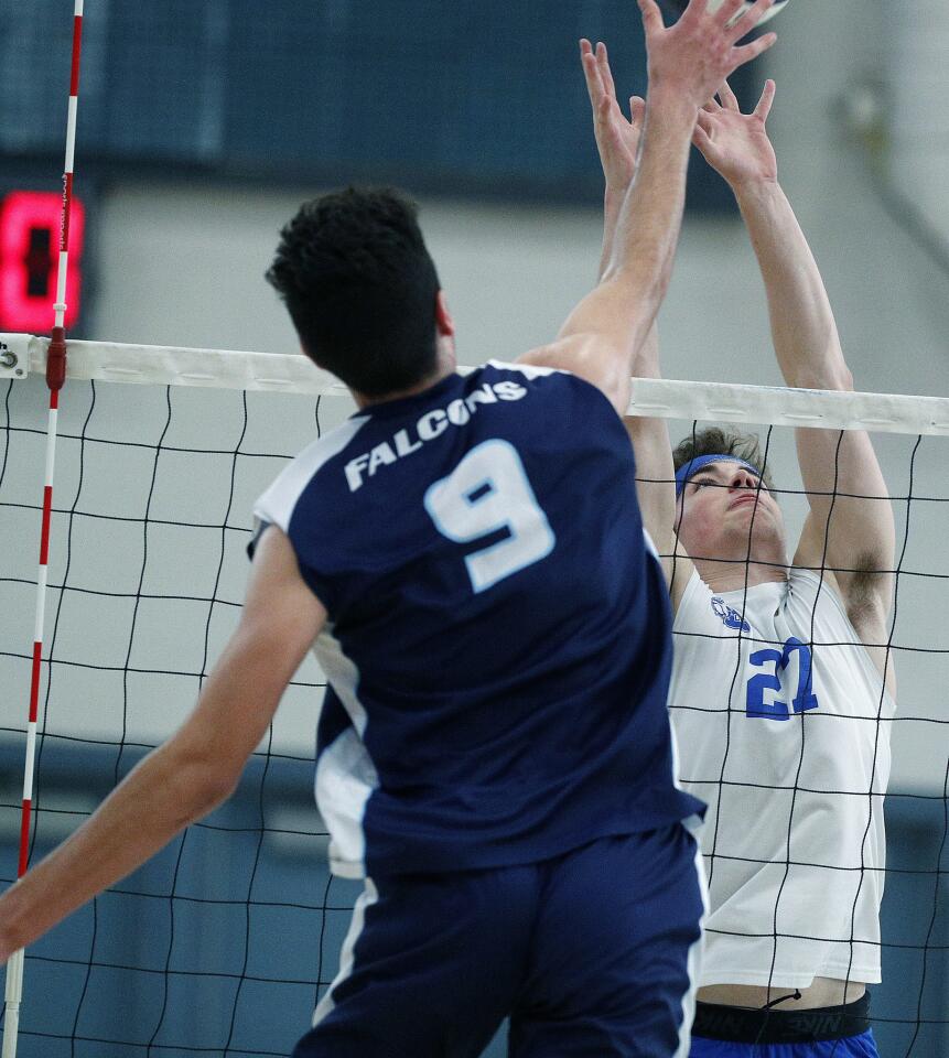 Photo Gallery: Crescenta Valley vs. Burbank in Pacific League boys’ volleyball