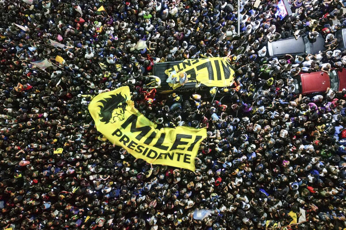 Seguidores del candidato Javier Milei