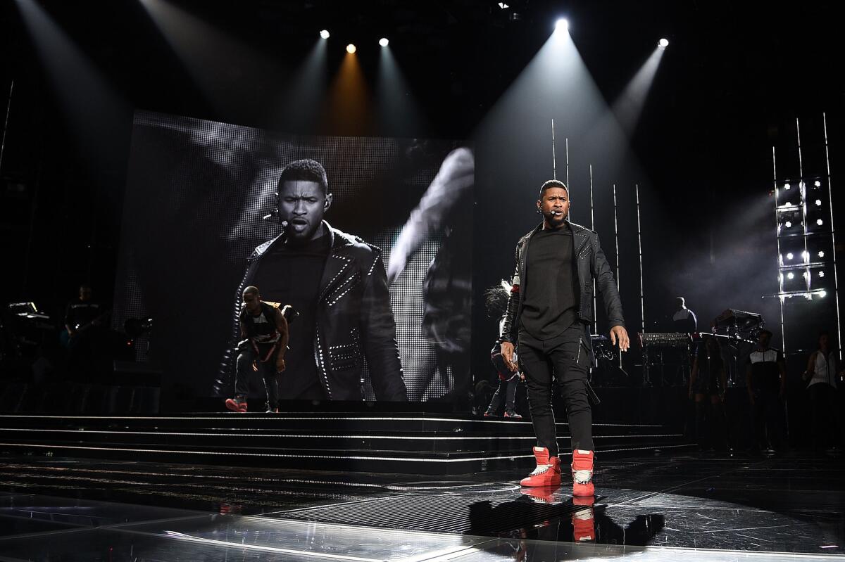 Usher performs at Madison Square Garden this week. His new single, "Clueless," will be released via cereal box.