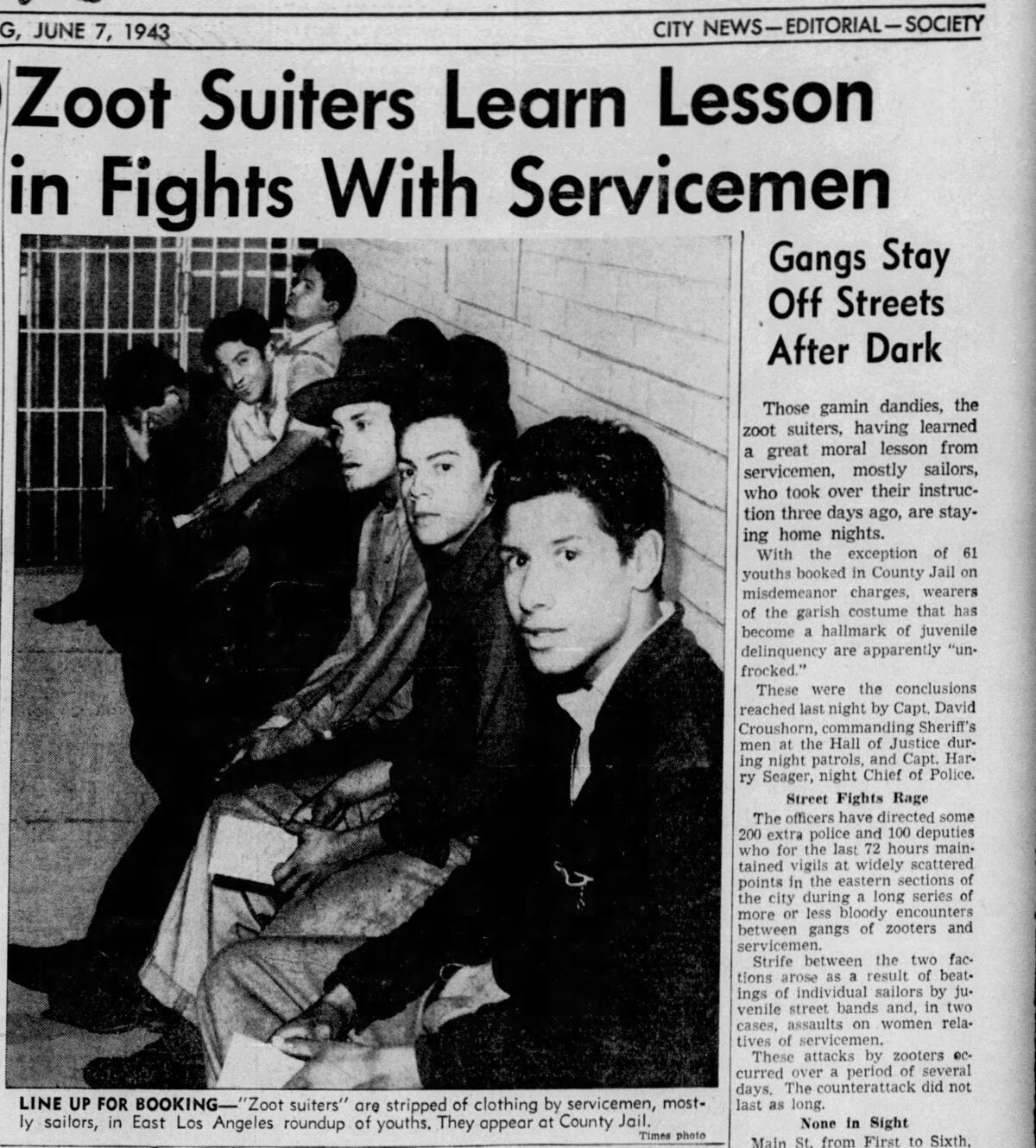 Los Angeles Times, 7 de junio de 1943.