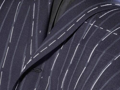 DETAILS: Stripes that align are a sign of fine tailoring.