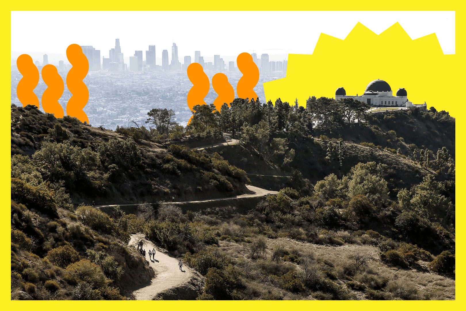 Several trails feed into the Mt Hollywood Trail leading to the peak of Mount Hollywood