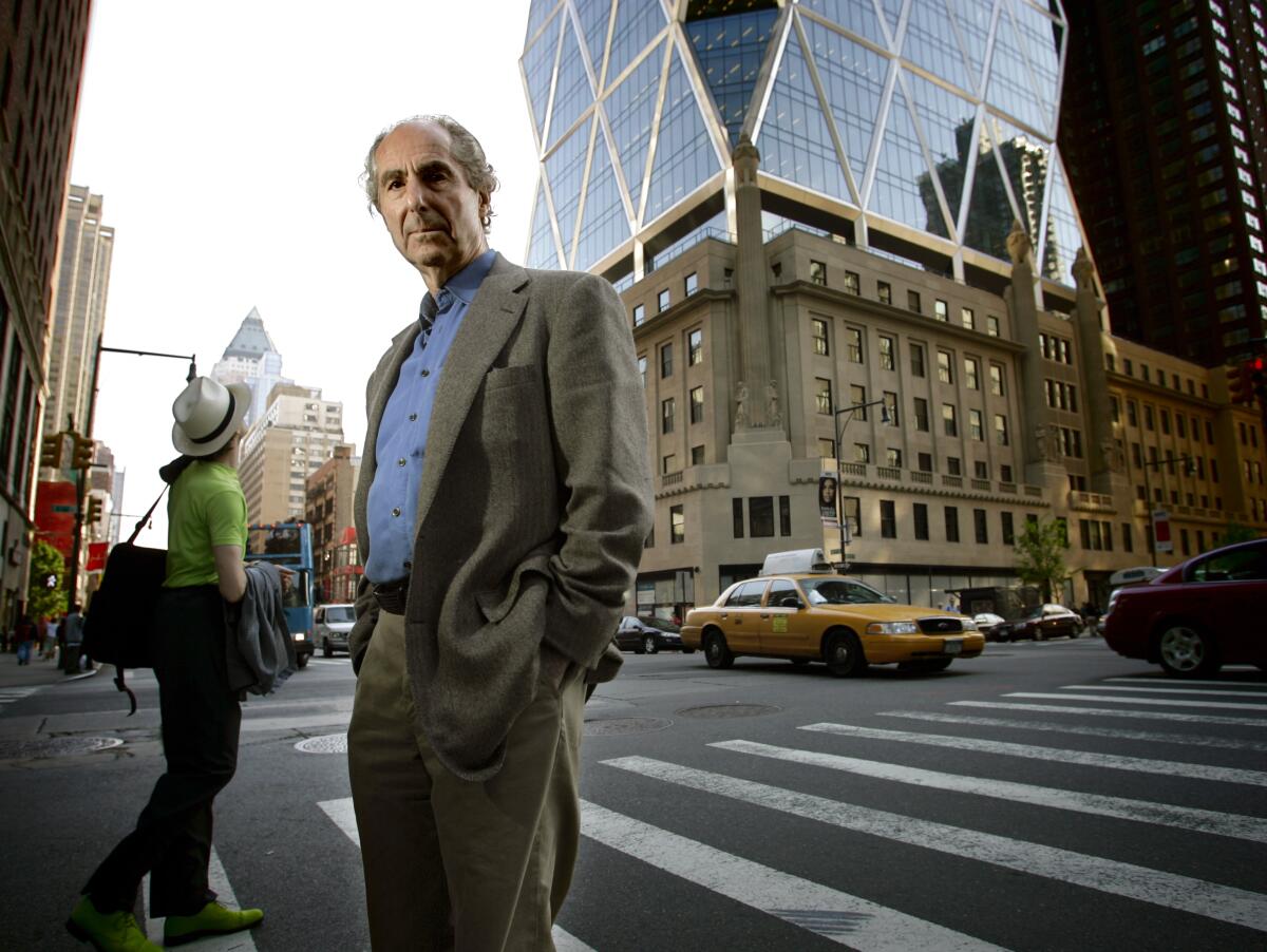 Writer Philip Roth in New York City.