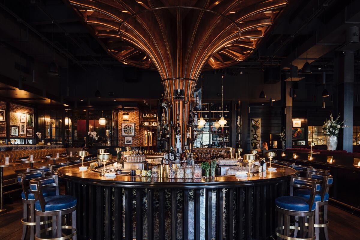 The bar at A Crystal Cove, a new restaurant in Newport Beach.