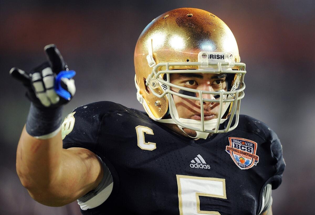Notre Dame linebacker Manti Te'o says he was an unwitting victim caught up in the hype.