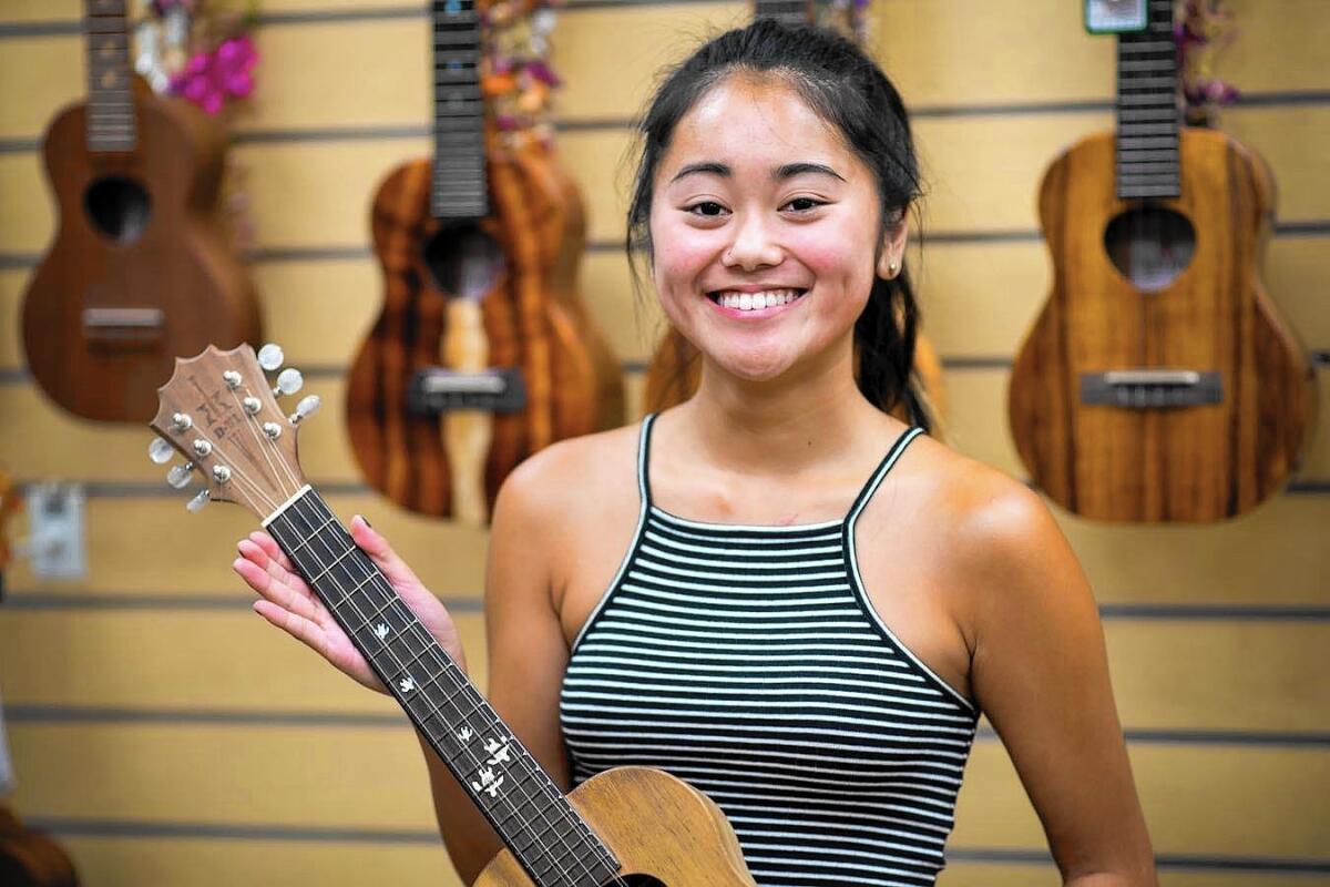 Kalyn Aolani, 17, has been singing traditional Hawaiian music and playing the ukulele since age 12.