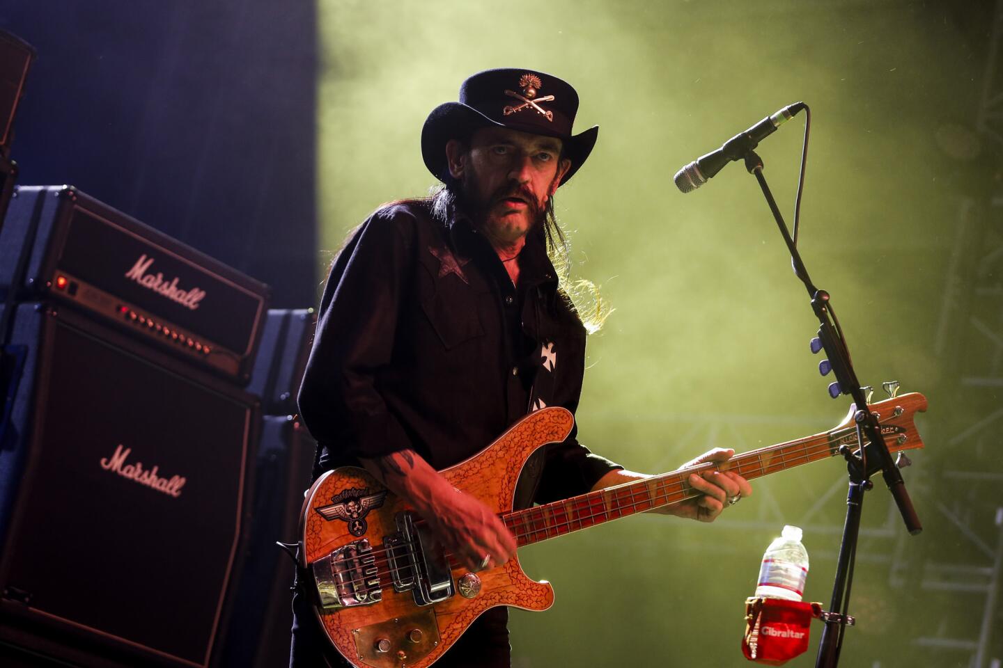 Lemmy Kilmister performs at the Coachella Valley Music and Arts Festival in 2014.