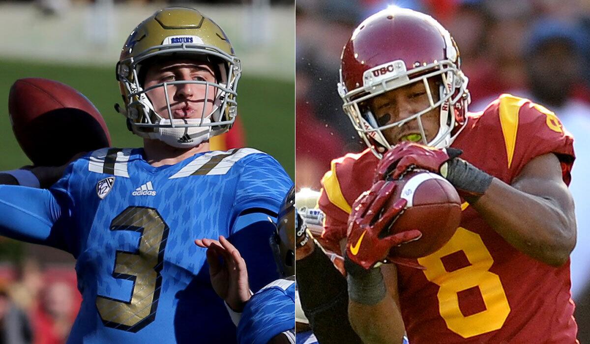 UCLA quarterback Josh Rosen, left, and USC cornerback Iman Marshall were among the players chosen as freshman All-Americans by USA Today..