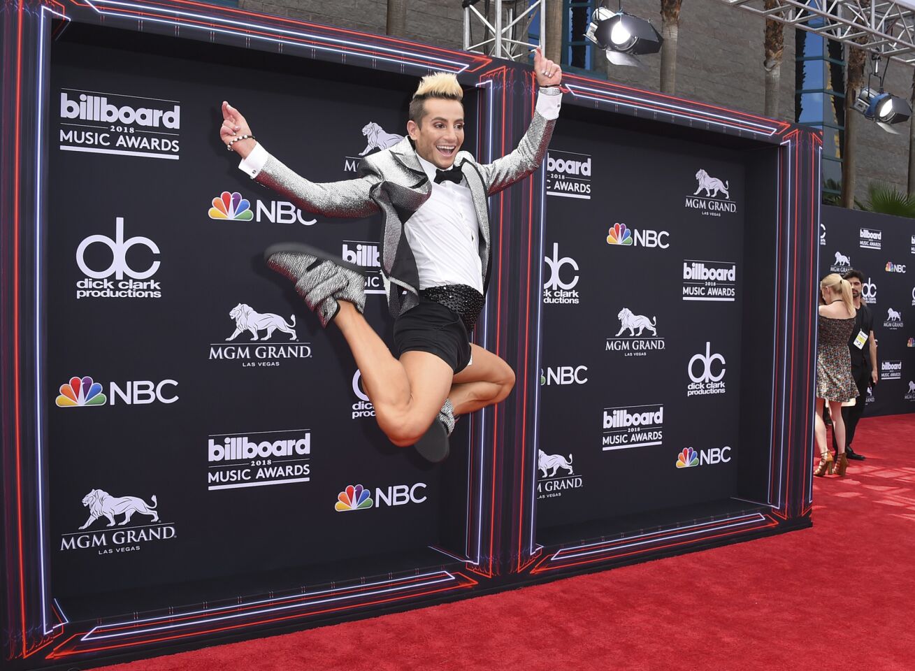 Frankie Grande, TV host and brother of Ariana, arrives at the Billboard Music Awards.