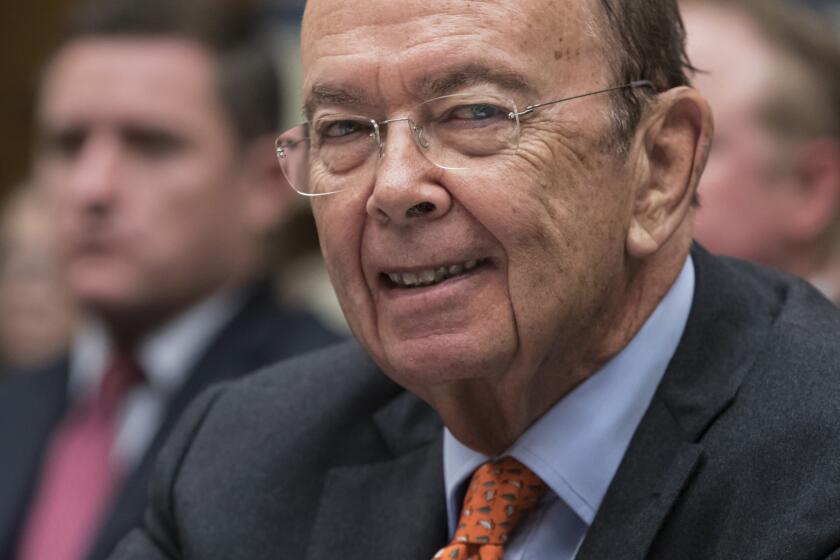 Commerce Secretary Wilbur Ross appears before the House Committee on Oversight and Government Reform in Washington on Oct. 12.
