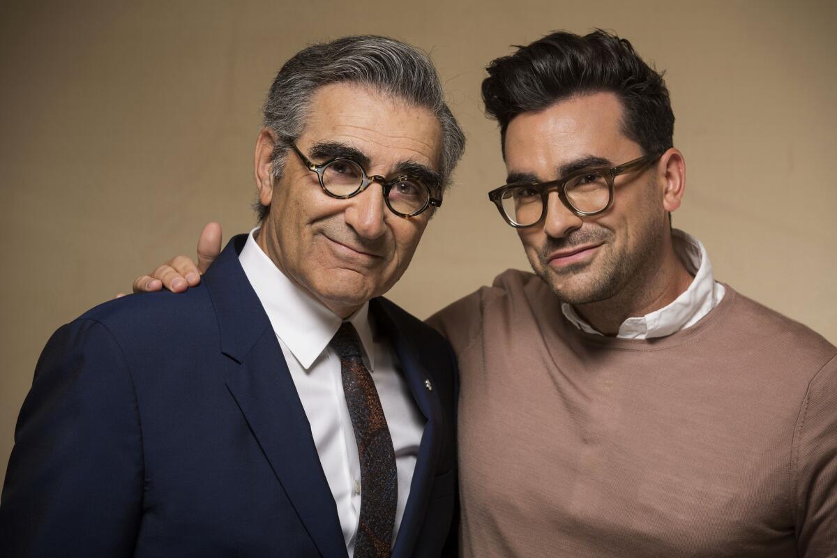 Father and son Eugene and Dan Levy are co-creators and costars of the sitcom "Schitt's Creek."
