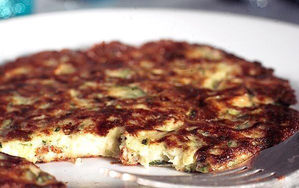 Zucchini, feta and basil frittata