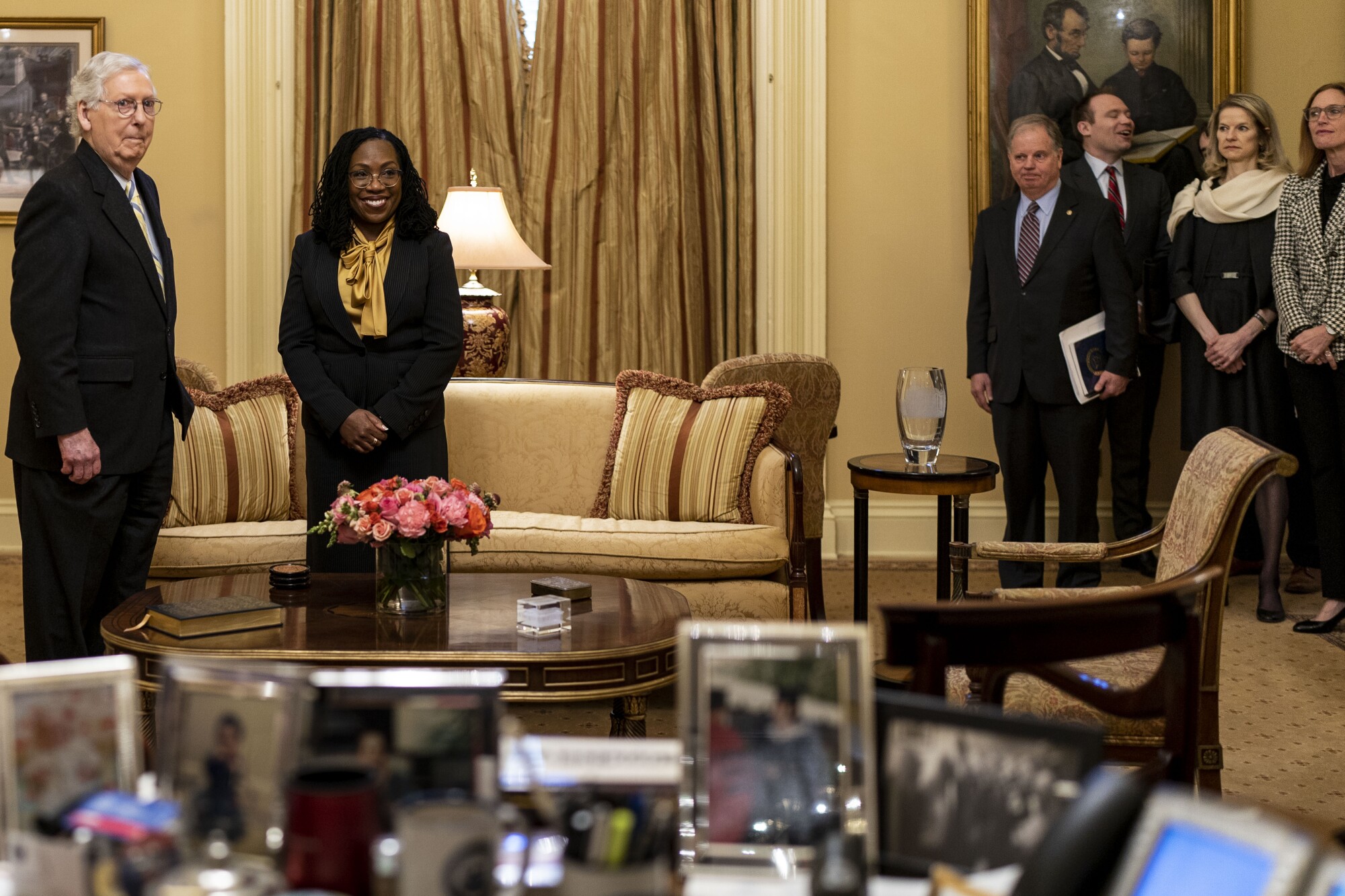 Mitch McConnell meets with Judge Ketanji Brown Jackson.