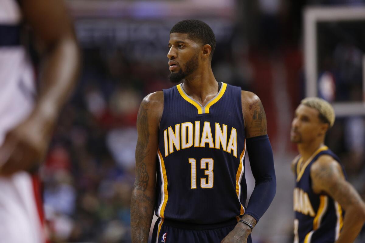 Indiana Pacers forward Paul George had 40 points with eight rebounds and four assists in a victory over the Washington Wizards on Nov. 24.