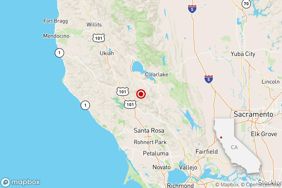 An earthquake struck 11 miles from Clearlake, Calif., early Friday.