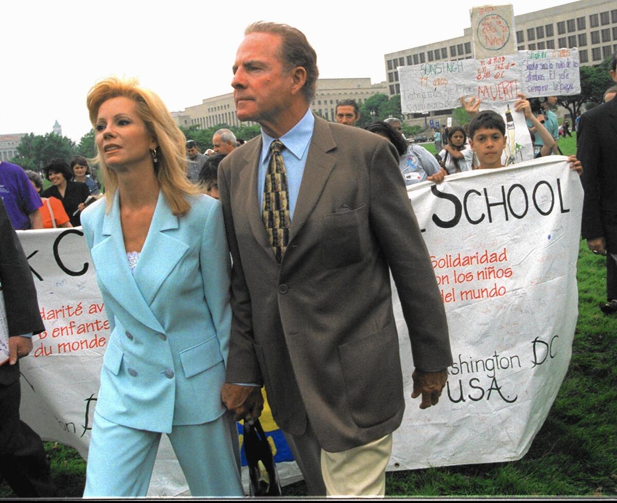 Kathie Lee Gifford and Frank Gifford in 1998.