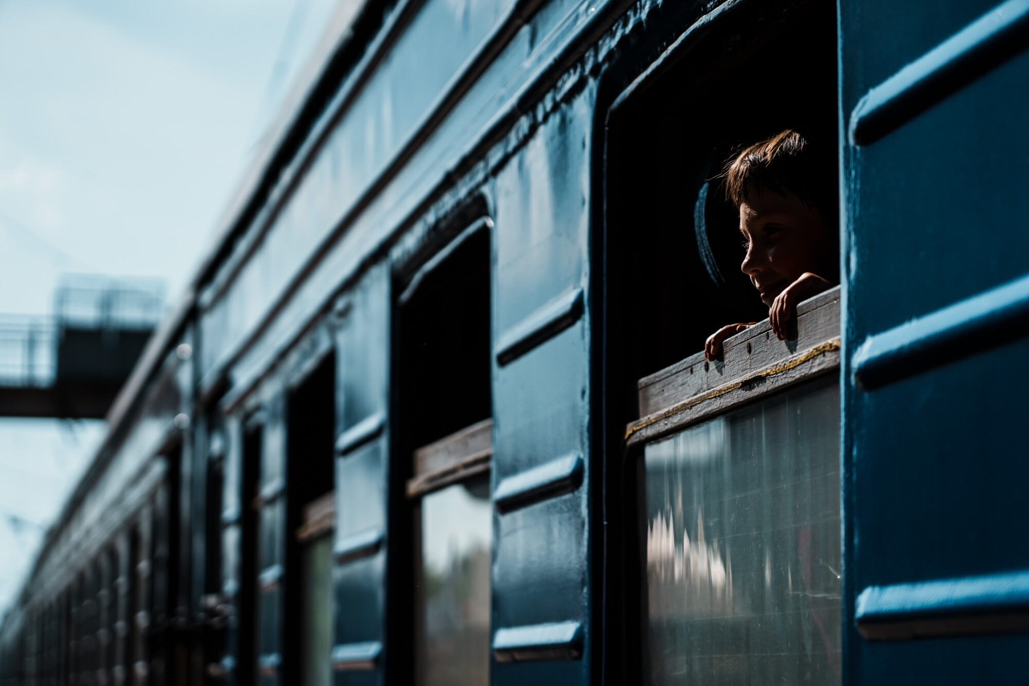 Momentum shifts in Ukraine struggle as Russia advances in Donbas 4 Child leaves on evacuation train in Ukraine.