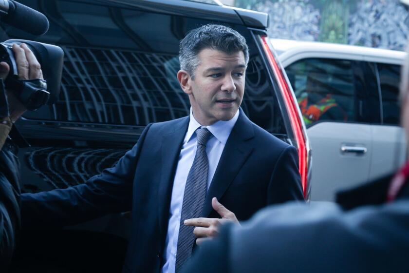 SAN FRANCISCO, CA - FEBRUARY 6: Former Uber CEO Travis Kalanick leaves the Philip Burton Federal Building after testifying on day two of the trial between Waymo and Uber Technologies on February 6, 2018 in San Francisco, California. Waymo, an autonomous car subsidiary owned by Google's parent company Alphabet, has accused Uber of theft of trade secrets relating to its self-driving vehicle development. Waymo alledges one of its former employees, Anthony Levandowski, illegally downloaded 14,000 confidential documents before leaving to start his own self-driving car company, Otto, which was acquired shortly thereafter by Uber for a reported $680 million. (Photo by Elijah Nouvelage/Getty Images) ** OUTS - ELSENT, FPG, CM - OUTS * NM, PH, VA if sourced by CT, LA or MoD **