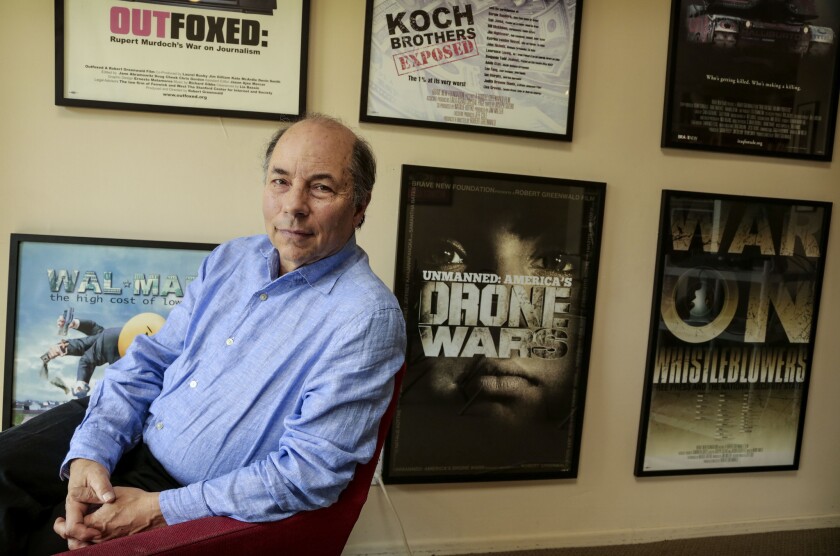 Robert Greenwald, president/founder of Brave New Films, at his headquarters in Culver City.