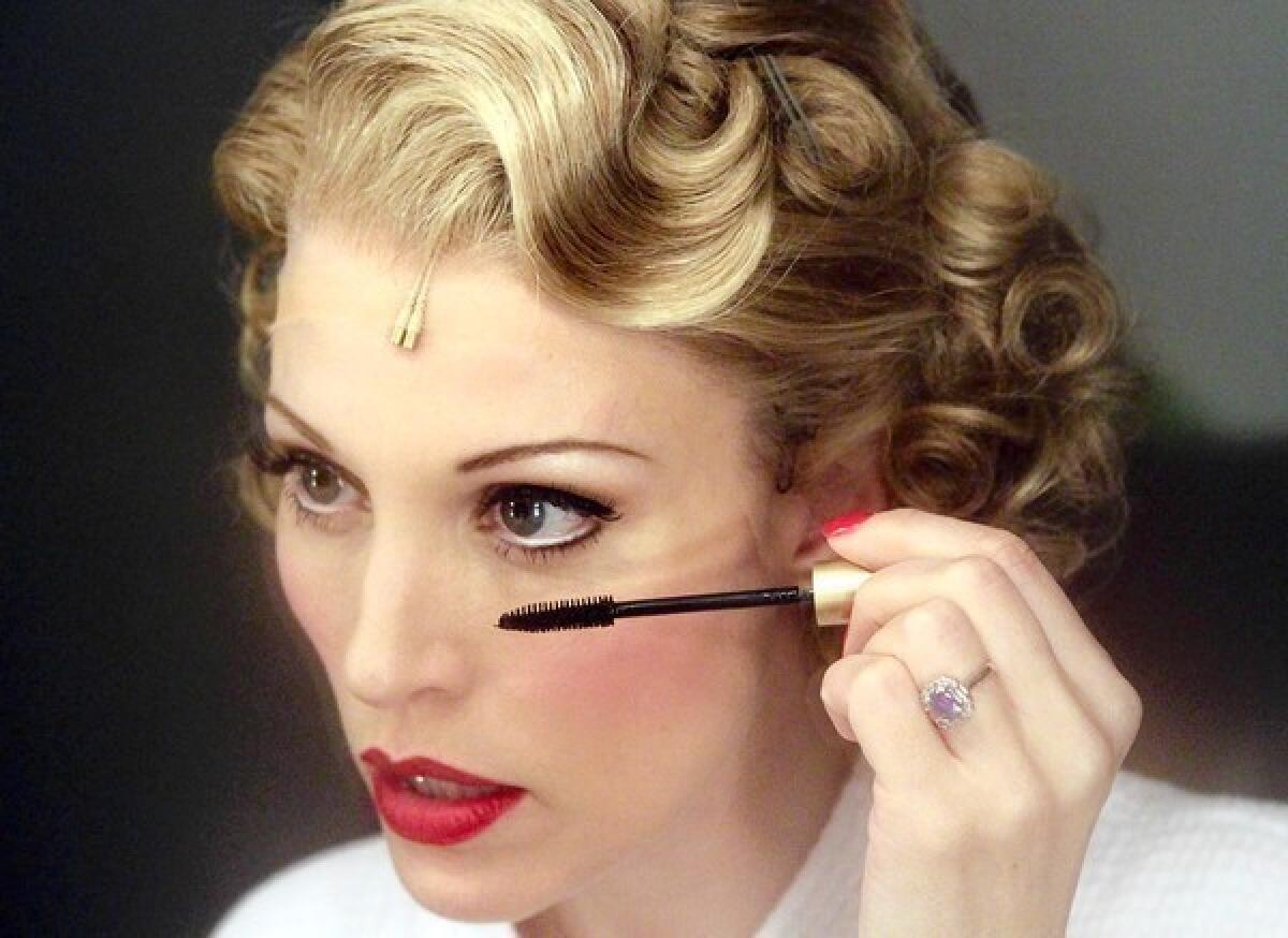 Rachel York applies makeup backstage for the evening's performnce of "Anything Goes" on Dec. 16, 2012.