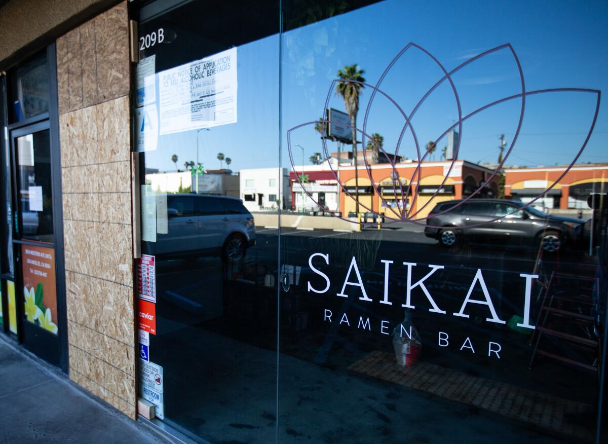 Saikai Ramen Bar was broken into shortly after closing down due to the pandemic.