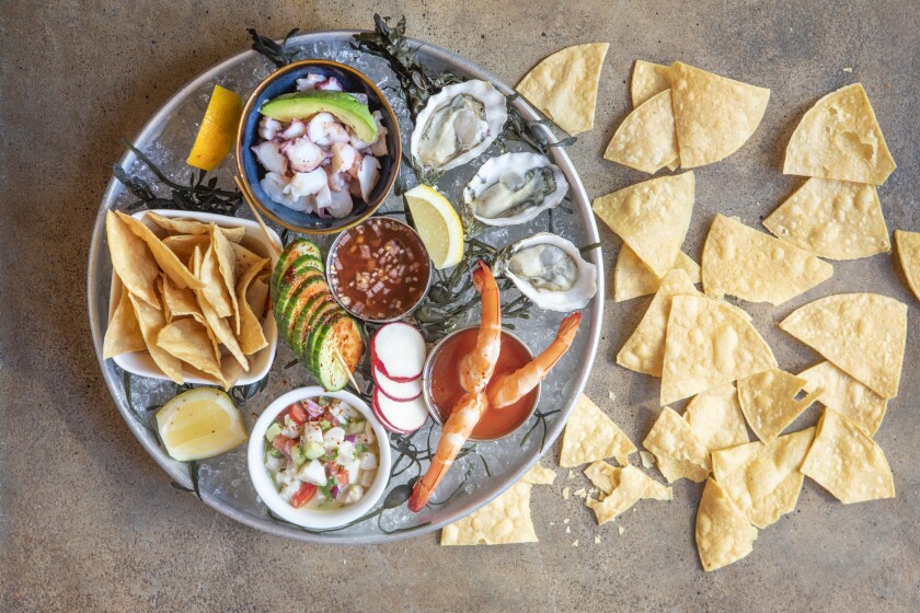 Socalo Baja seafood platter