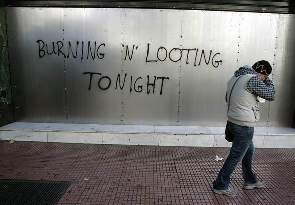Civil unrest in Greece - graffiti