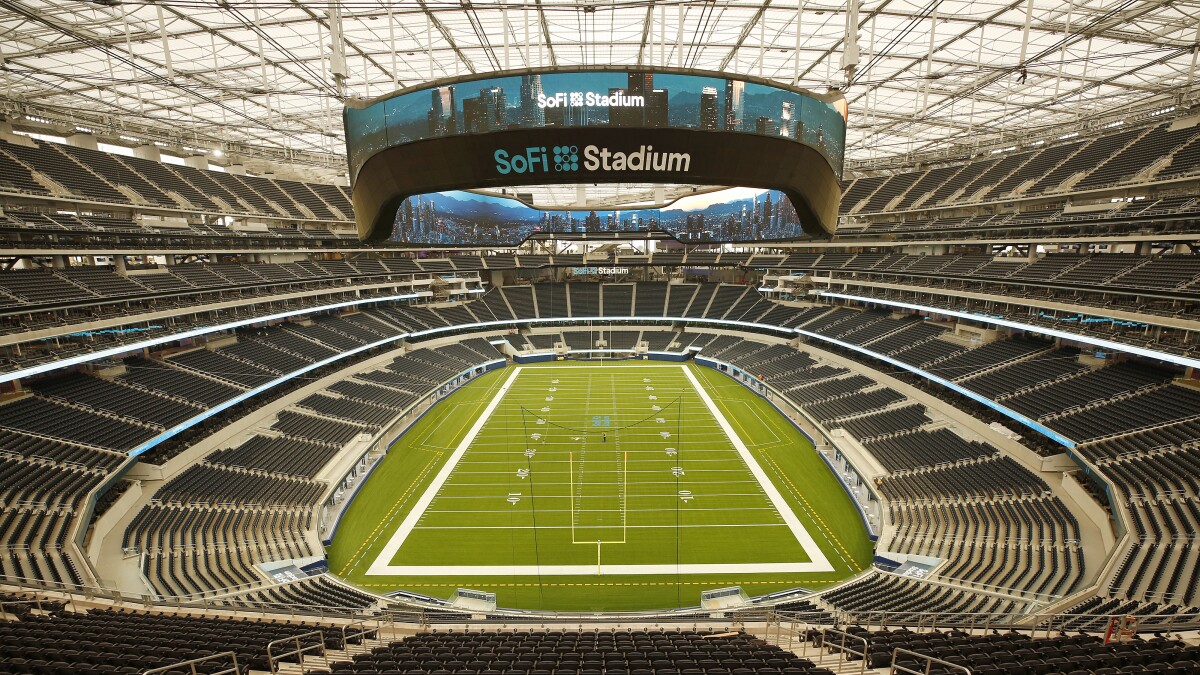 Nfl L A Super Bowl Committee Releases Logo For 2022 Game Los Angeles Times Super Bowl 2022 Map