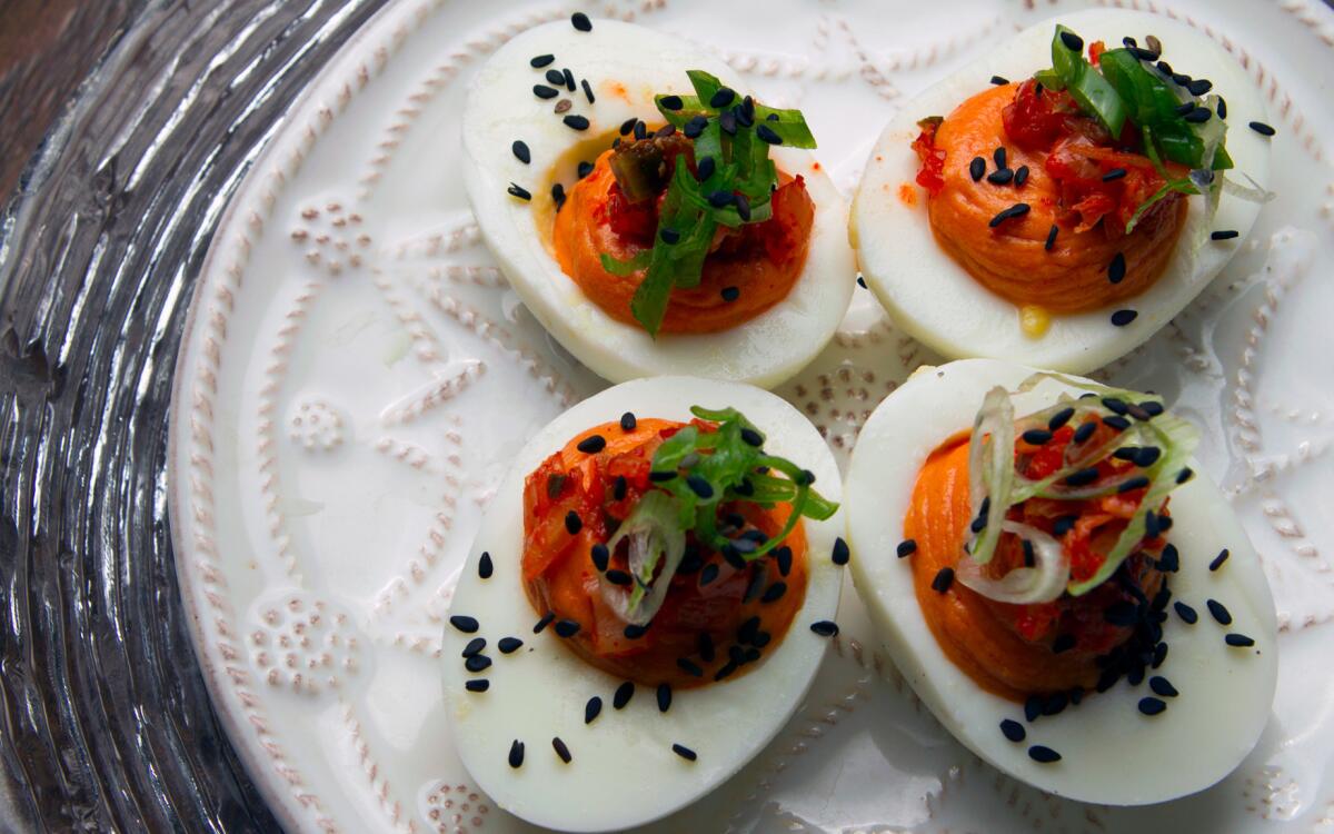 Faith & Flower's deviled Jidori eggs