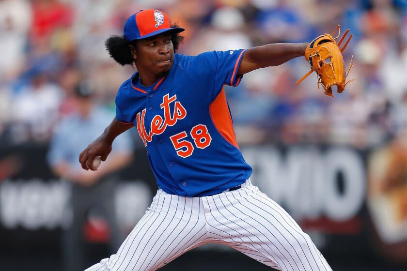Mets pitcher Jenrry Mejia works against the Tigers during an exhibition game on March 6 in Port St. Lucie, Fla.