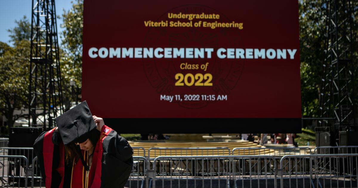 Letters to the Editor: Canceled valedictorian speech is another self-inflicted black eye for USC