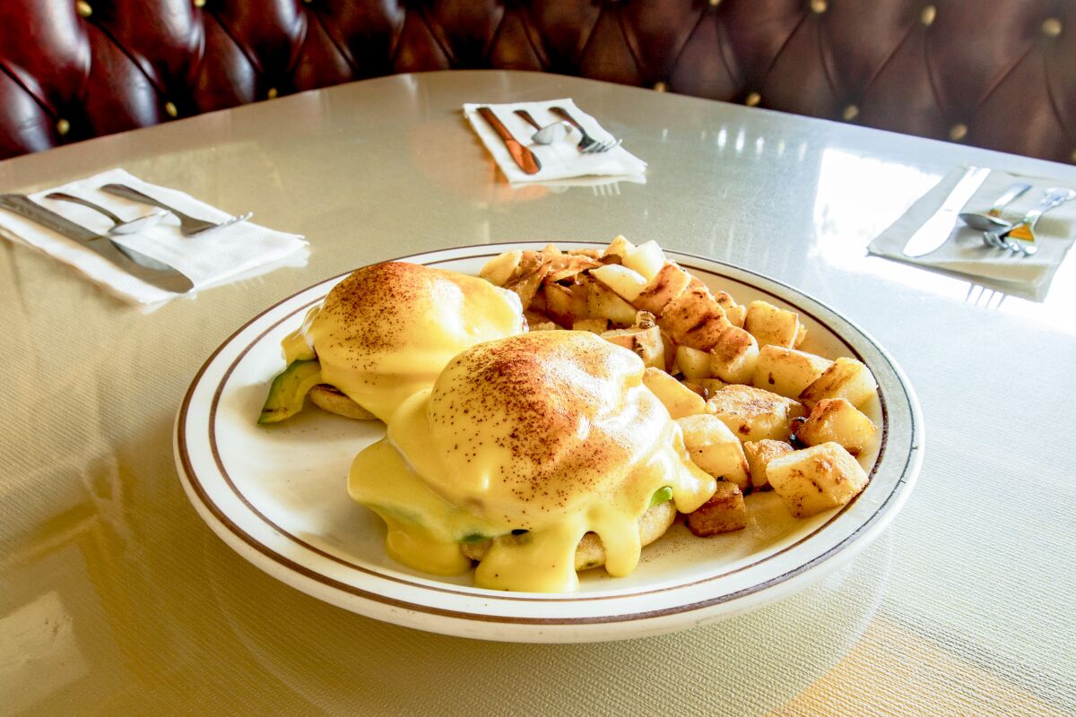 Eggs benedict from Joyce's Coffee Shop and Restaurant