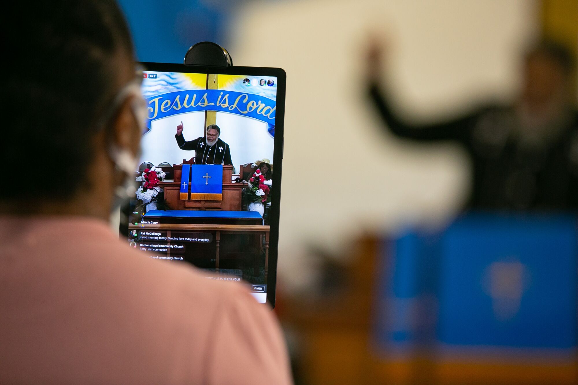 A majority of the members at Gordon Chapel Community Church now attend services virtually.