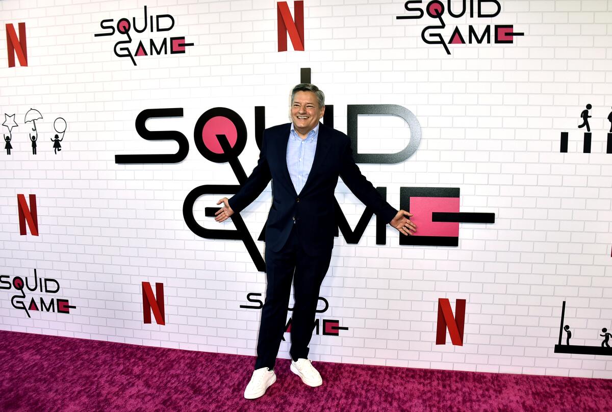 Ted Sarandos arrives at the "Squid Game" FYSEE event