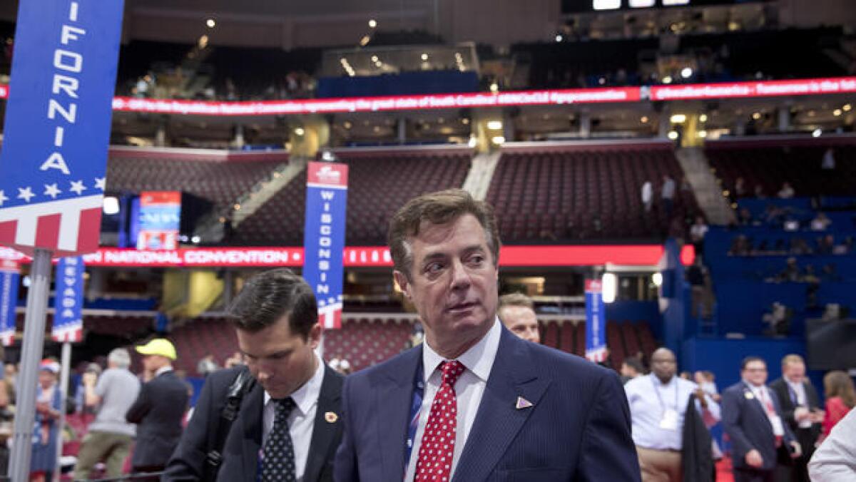 Paul Manafort at the Republican National Convention in Cleveland.