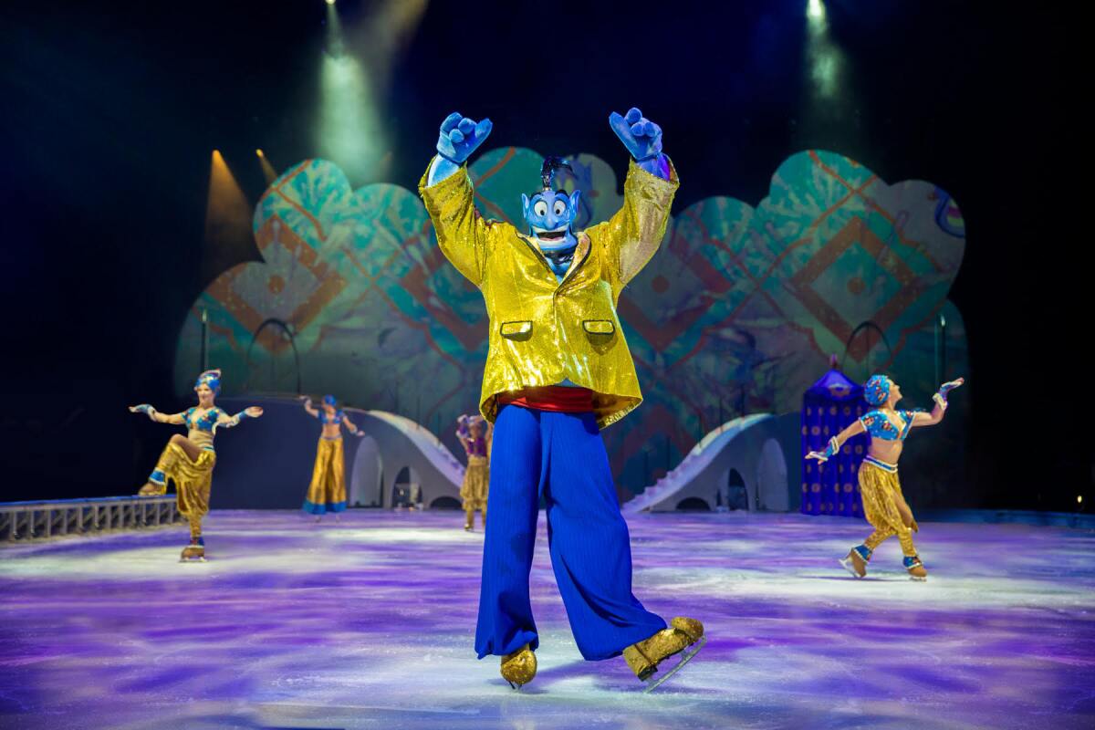 Mickey's Search Party features performances by characters from various Disney movies, including "Aladdin."