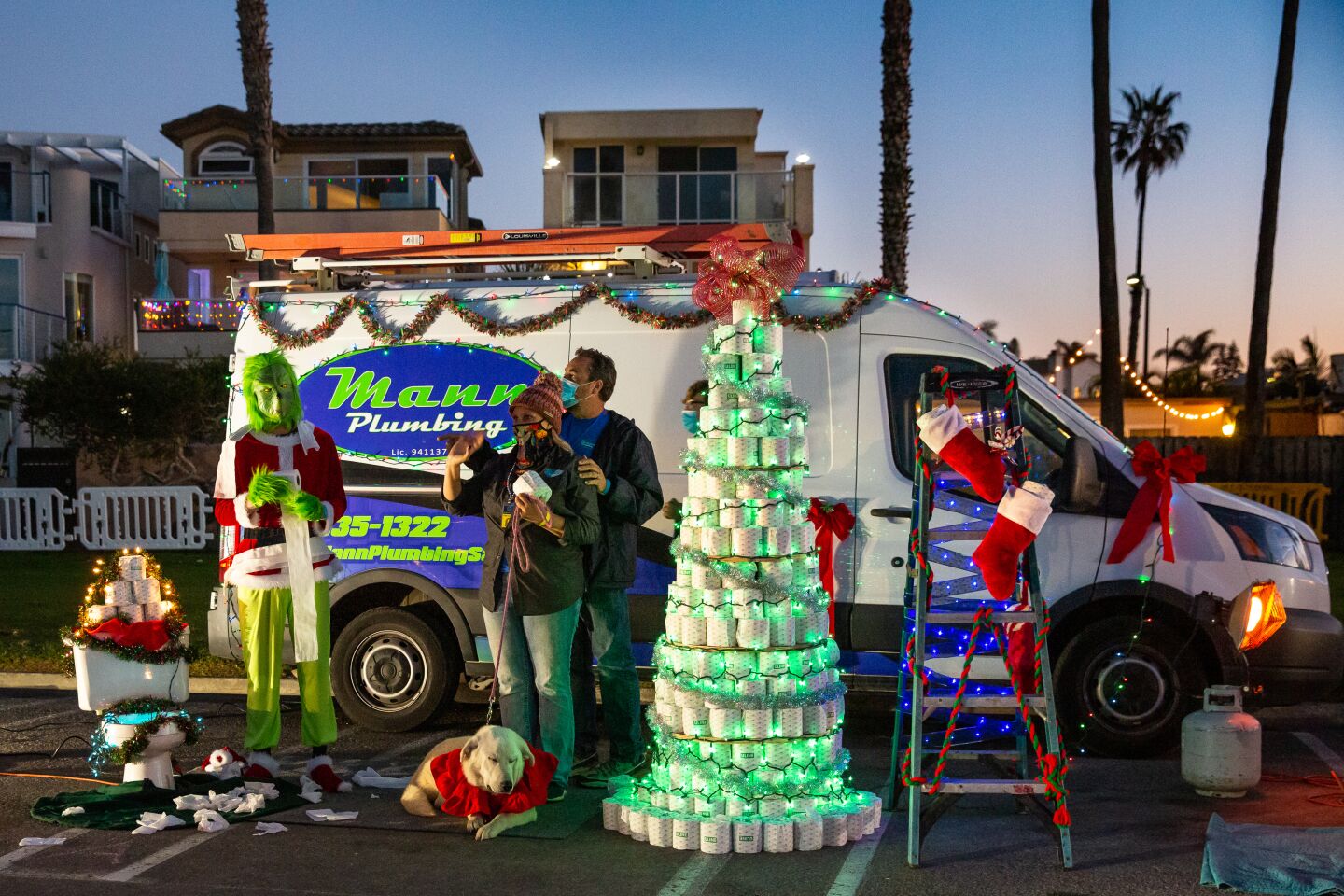Mann Plumbing and the other participants in the Ocean Beach Holiday Parade weren't about to let the tradition go down the toilet, though the coronavirus pandemic did force a "reverse" format.