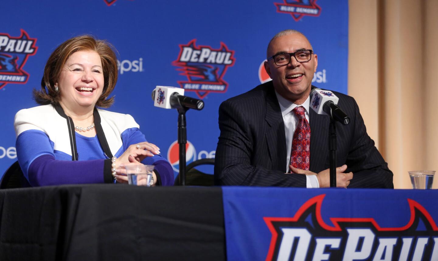 DePaul introduces new men's basketball head coach Dave Leitao.