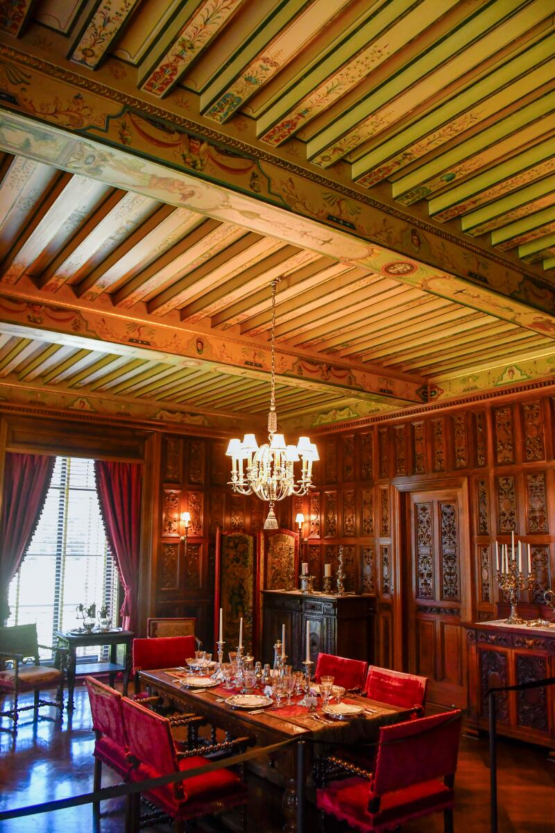 Dining room, Bellosguardo Estate, Santa Barbara.