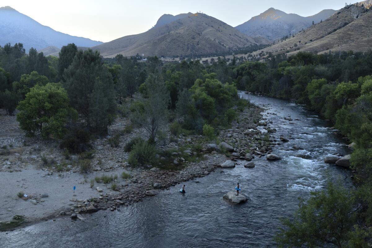 On a summer night, Tubers love Kern River.
