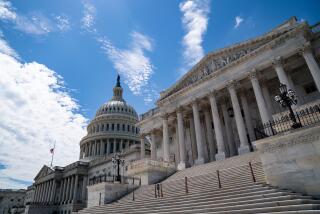 WASHINGTON, DC - AUGUST 07: The U.S. Capitol Building, photographed during a series of amendment votes, also called "vote-a-rama," on the Inflation Reduct Act at the U.S. Capitol on Sunday, Aug. 7, 2022 in Washington, DC. (Kent Nishimura / Los Angeles Times)