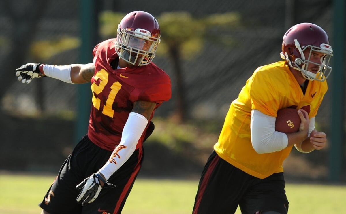 Su'a Cravens (21) says many family members will be on hand for his first game at the Coliseum.