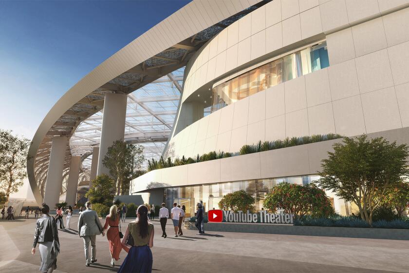 YouTube Theater, a live entertainment venue, will open mid-summer in Inglewood.