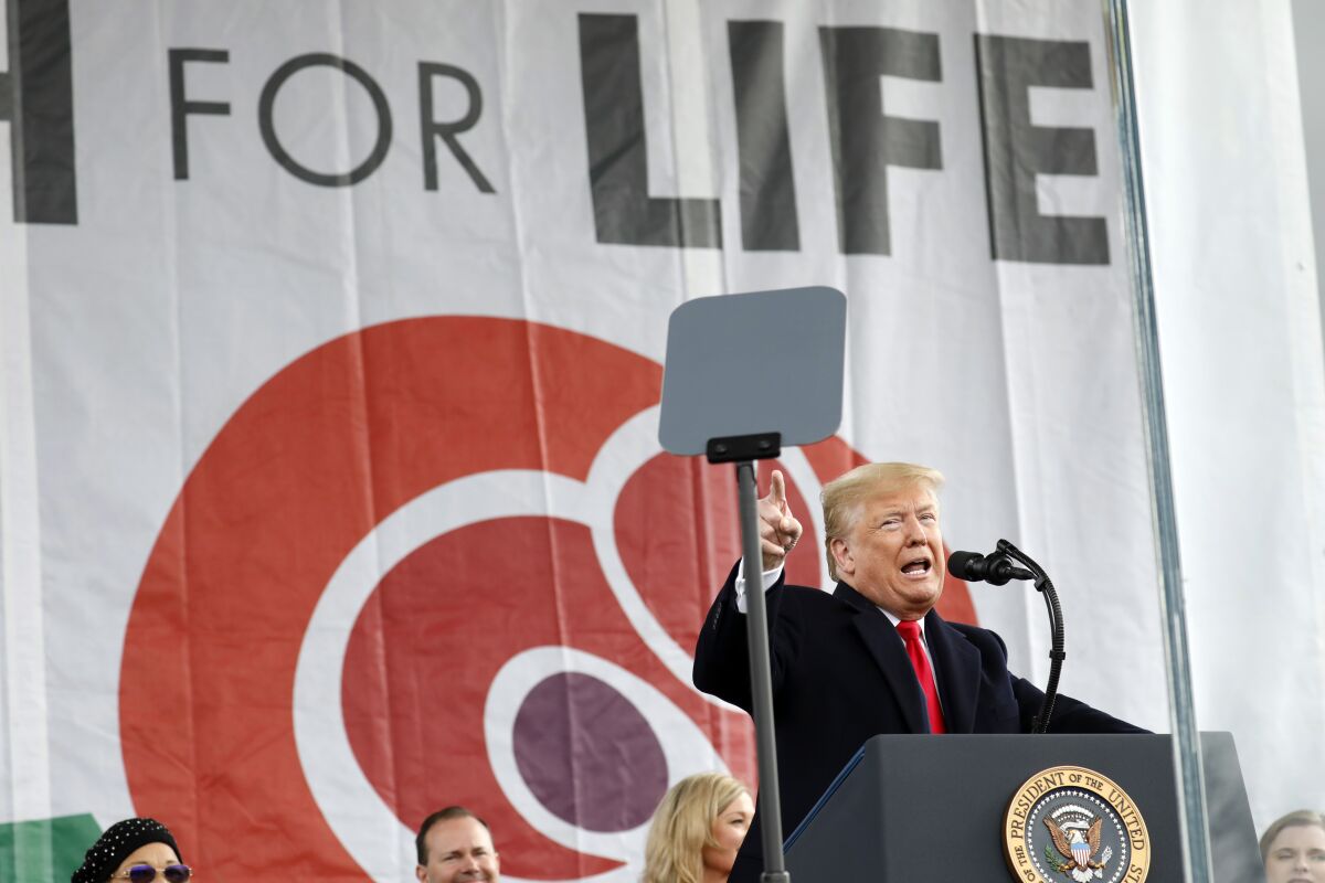 Donald Trump attends March for Life 