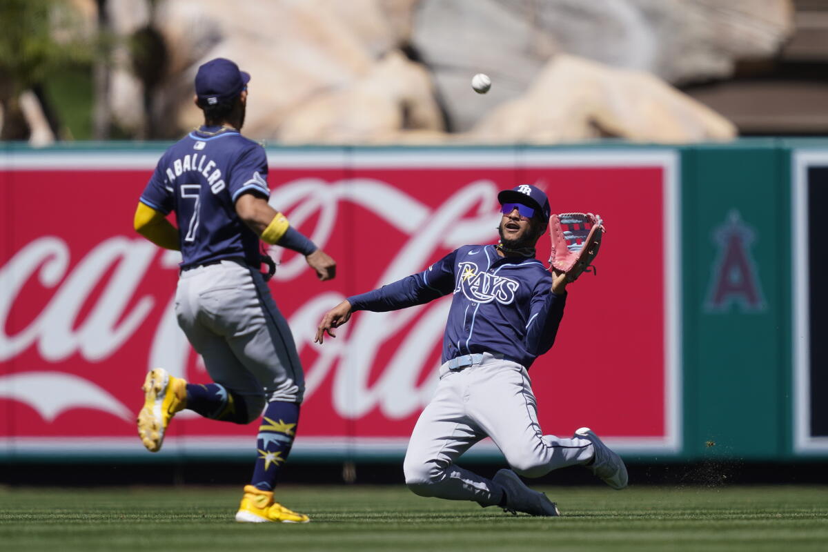 Angel Rice Rays Rays strike early and win series finale against the Angels - Los ...