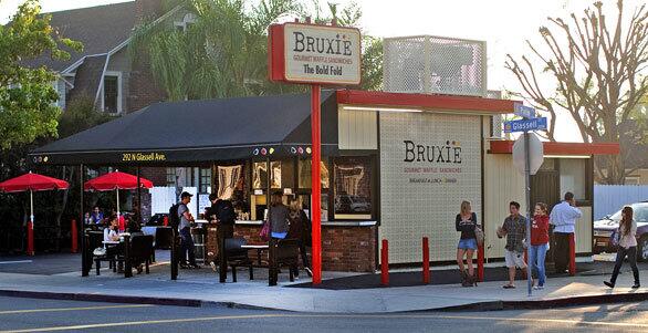 The new Bruxie gourmet waffle restaurant is popular among students from nearby Chapman University.